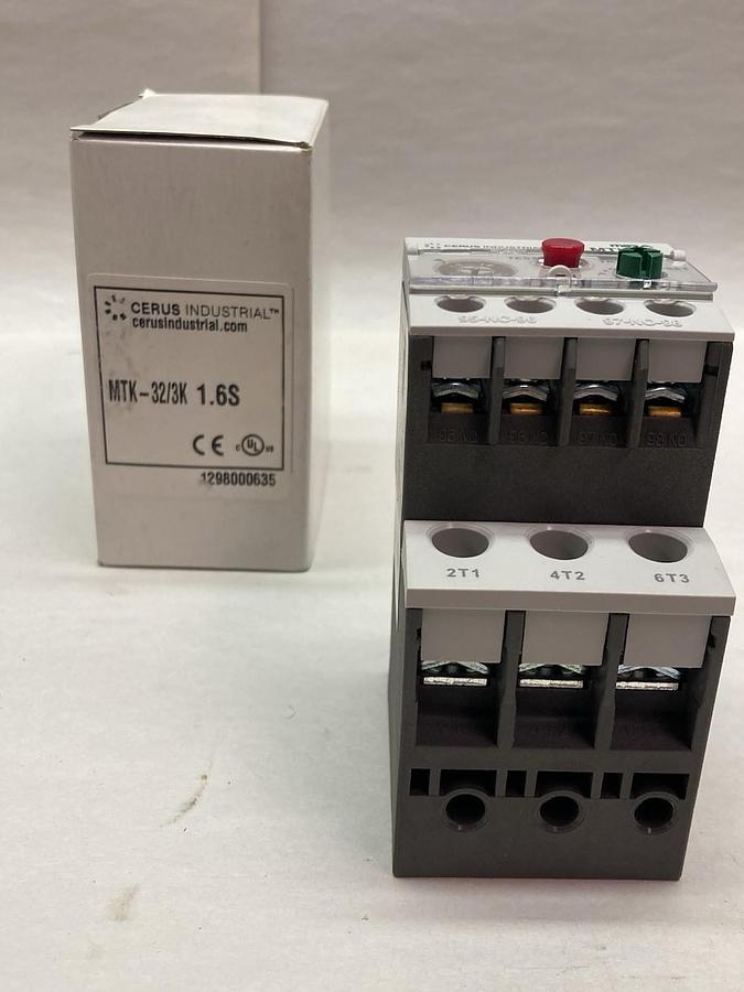 Cerus Industrial,MTK-32/3K 1.6S,Thermal Overload Relay 600Vac 10A