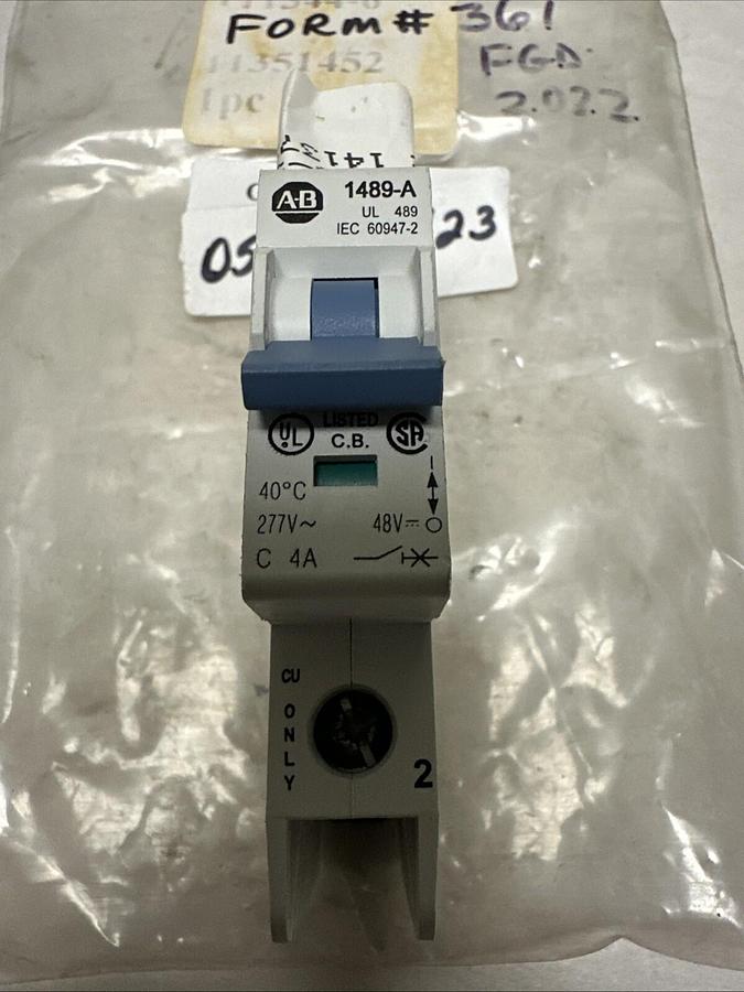 Allen-Bradley,1489 A1C040-AB,Circuit Breaker 4 Amp 1 Pole
