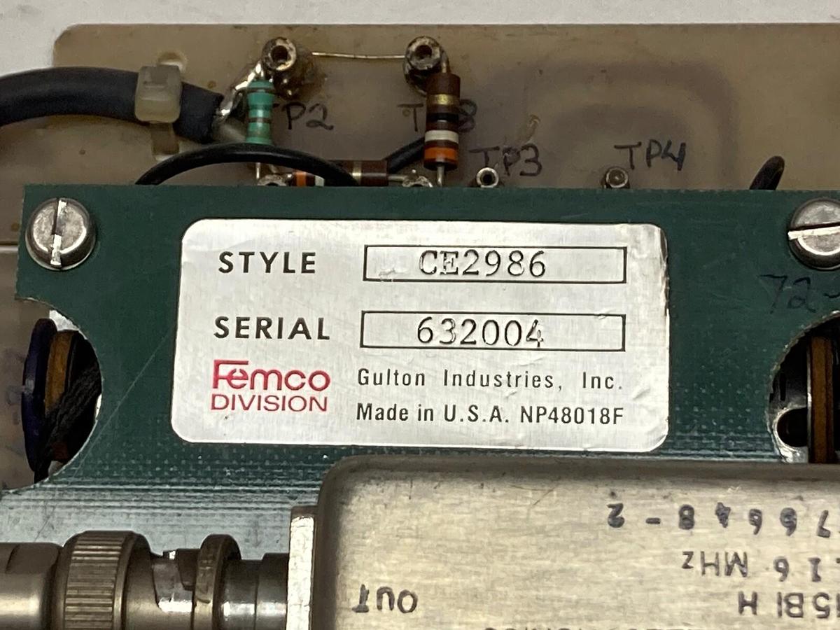 Used Femco,CE2986A,Rev D Gulton PCB Board