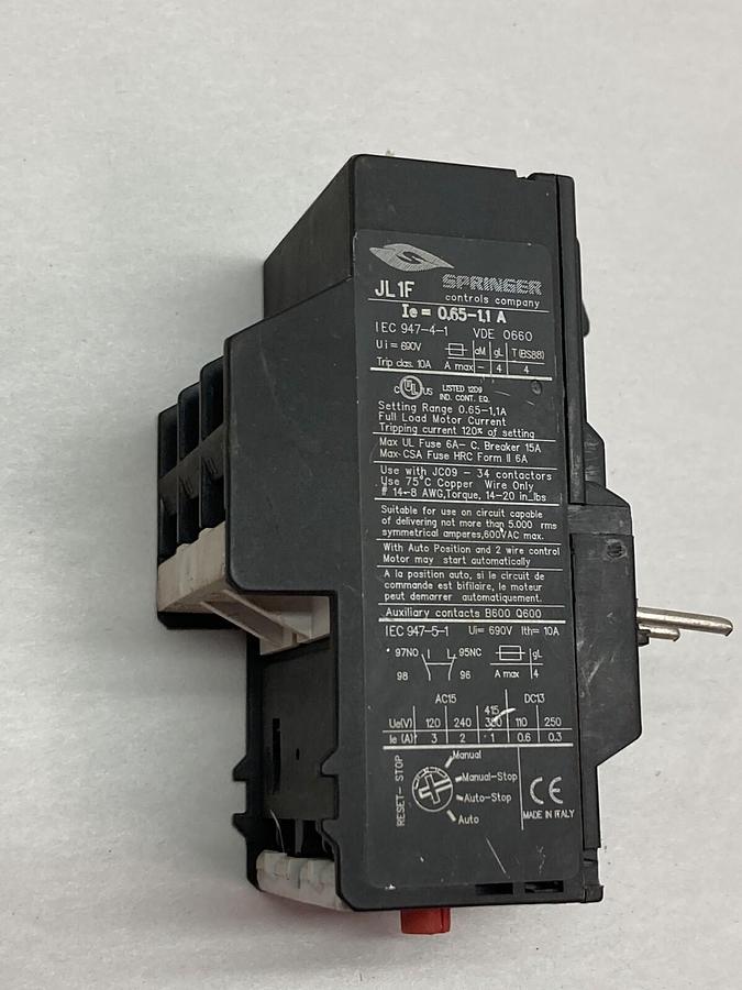 Used General Electric,JL1F,Thermal Overload Relay