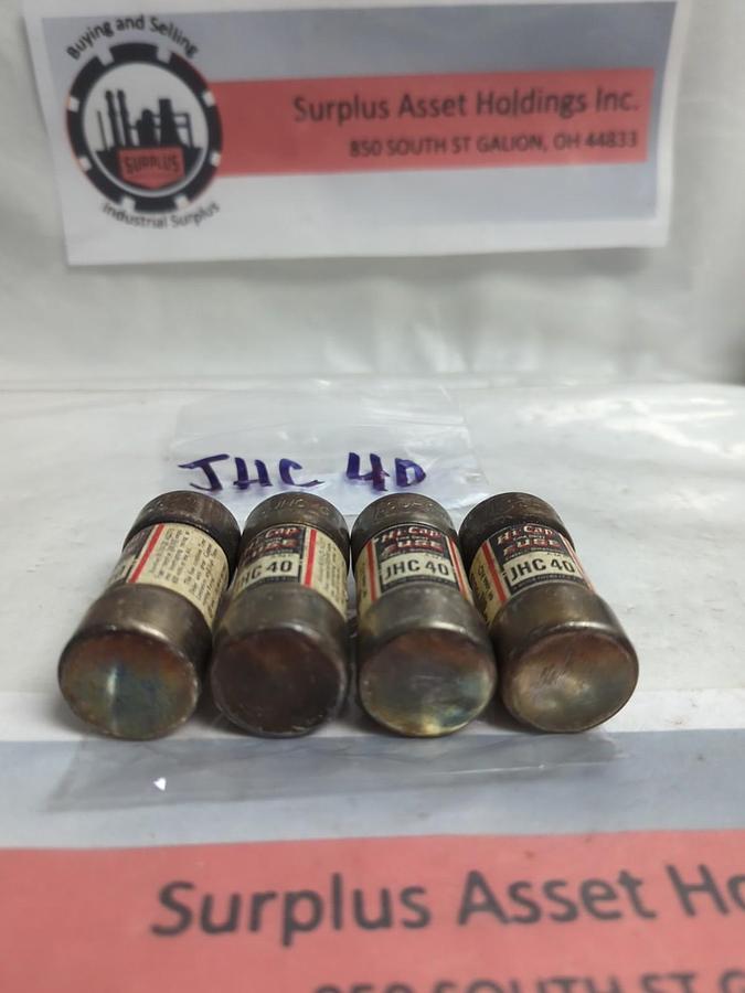 Used BUSSMANN,JHC-40,HI-CAP 40 AMP FUSE LOT OF 4 PRE-OWNED