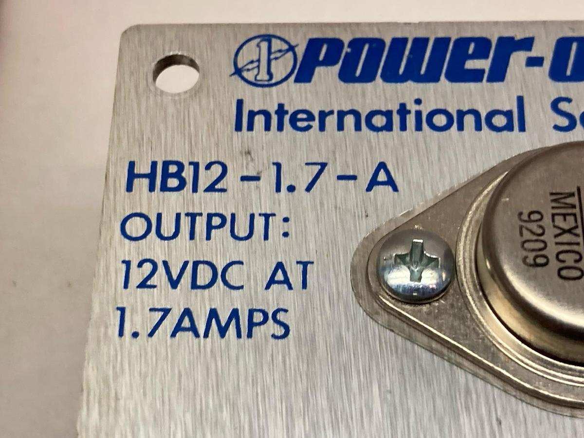 Used Power One,HB12-1.7-A,Power Supply 12VDC 1.7A