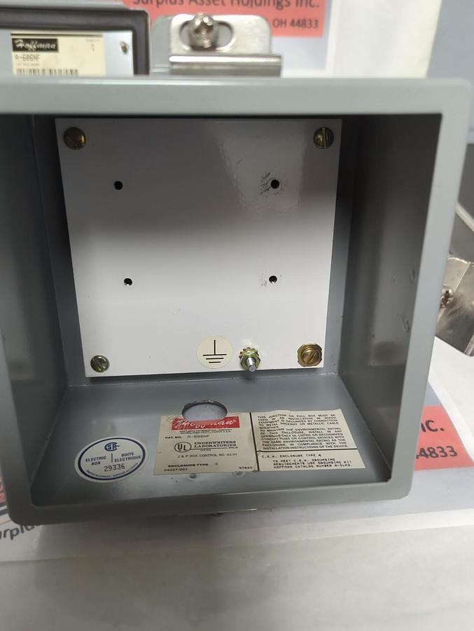 Used HOFFMAN,A-606NF,TYPE 4 ENCLOSURE PRE-OWNED