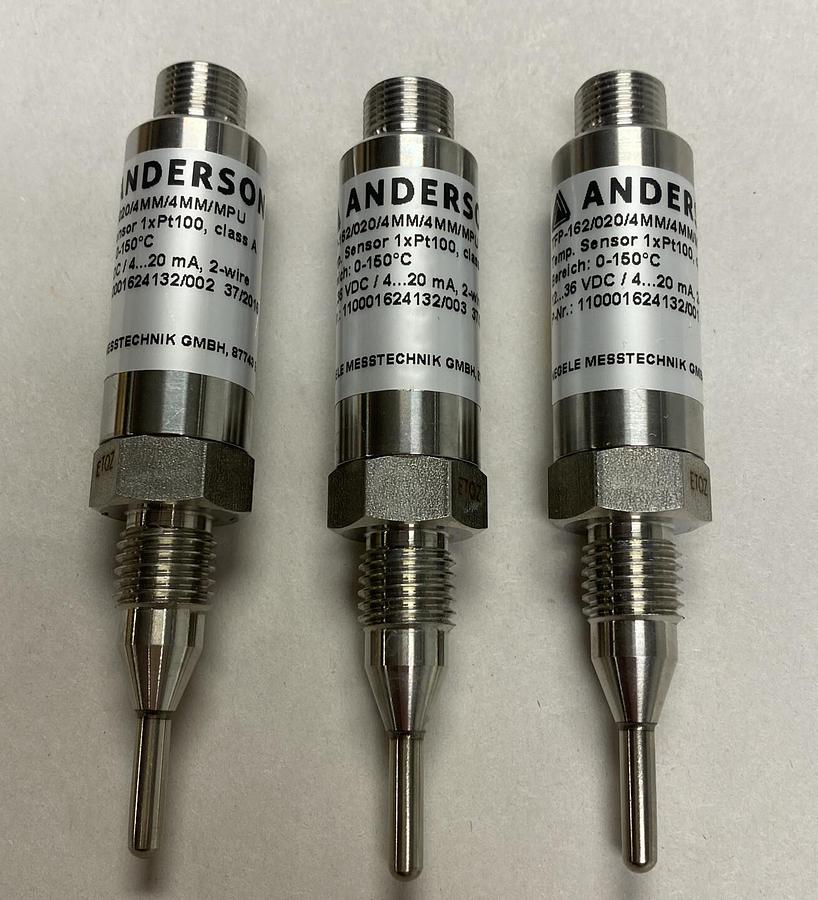 ANDERSON NEGELE,1XPT100,TEMPERATURE SENSOR LOT OF 3 NEW NO BOX