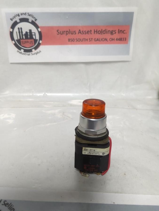 Used ALLEN BRADLEY,800T-PT16,SERIES T AMBER PUSHBUTTON PRE-OWNED