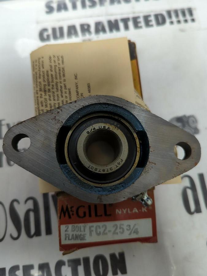 MCGILL,FC2-25 3/4,FLANGE MOUNT BEARING 2-BOLT BASE  NOS
