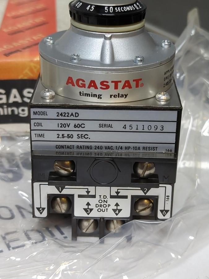 AGASTAT,2422AD,TIMING RELAY 120V 60C