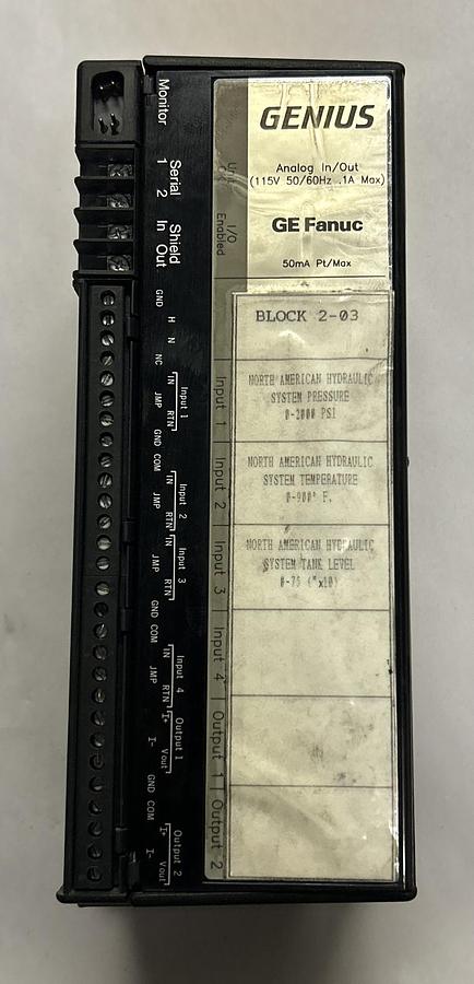 Used GE FANUC,IC660EBA100/IC660EBA100D,GENIUS BLOCK I/O MODULE