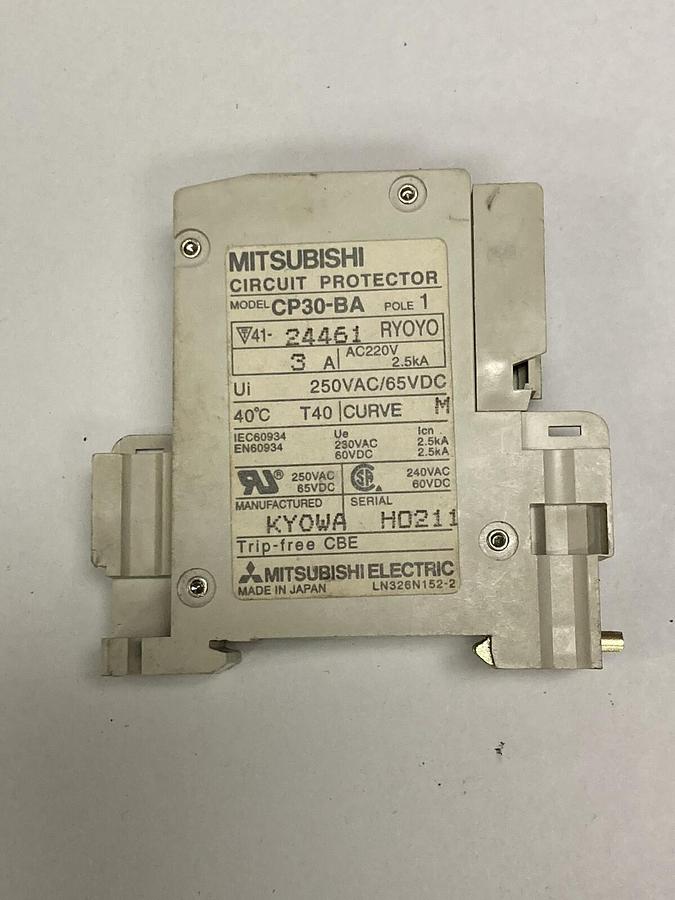 Used Mitsubishi,CP30-BA,1-Pole Circuit Protector