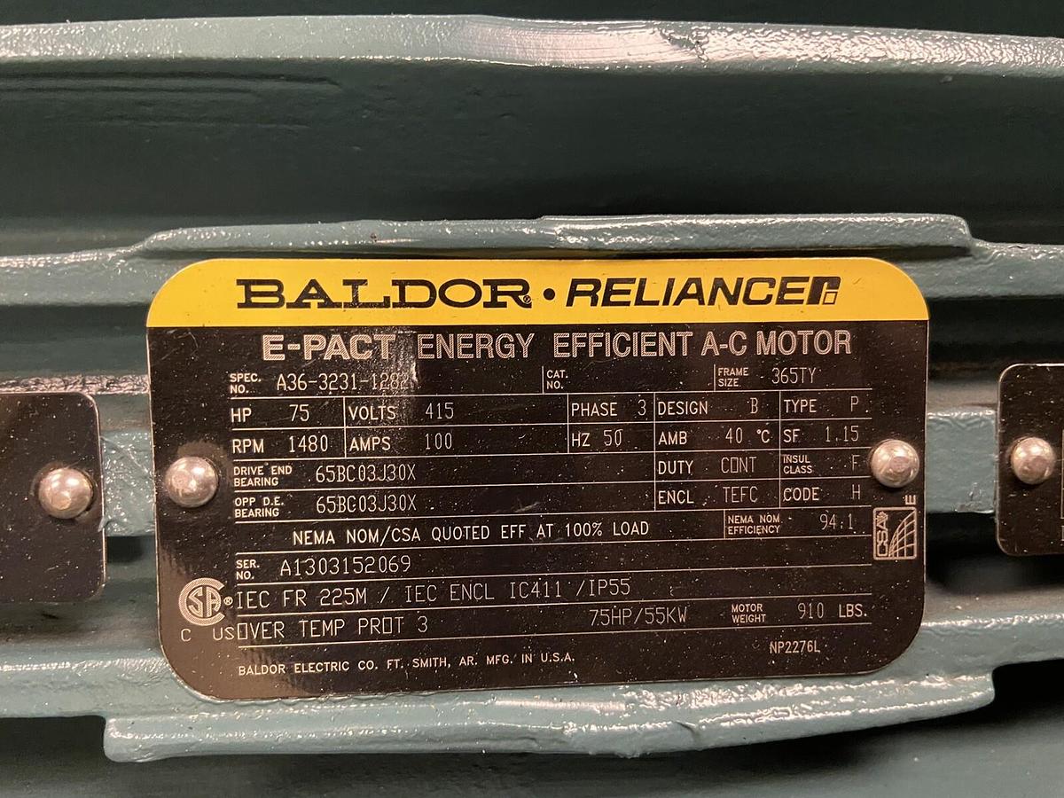 Baldor,A36-3231-1282,75Hp Epact AC Motor 1480RPM 415V 365TY