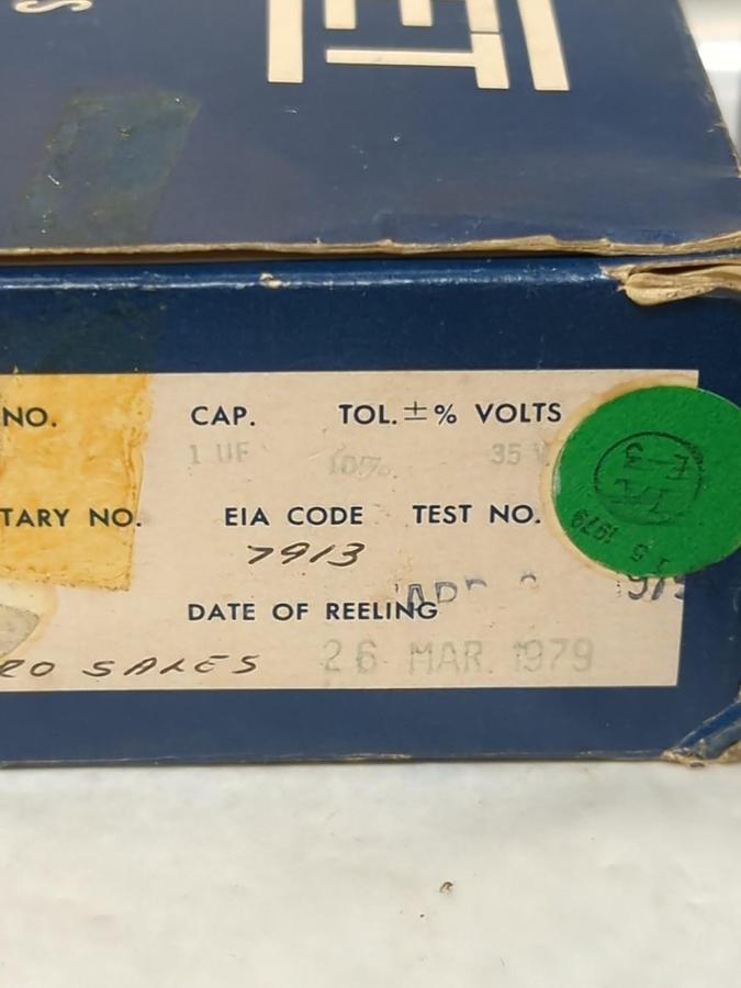 KEMET,T110A105K035AS,CAPACITORS 10% LOT OF 8 BOXES OF 150 TOTAL 1200 PCS NOS