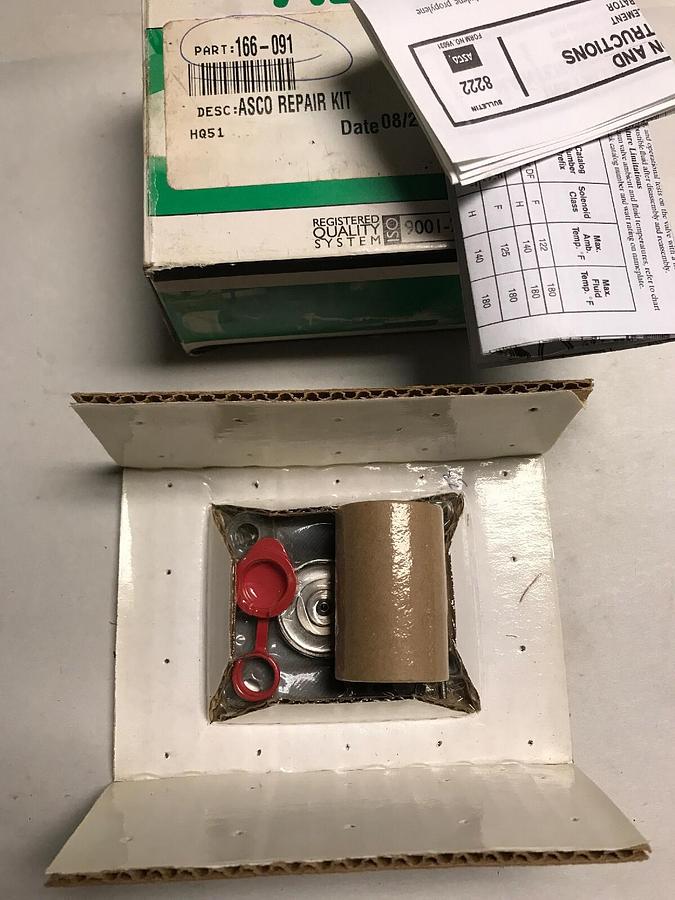 Used Asco Red Hat,166091,Rebulid Kit T644703 for Solenoid Valve