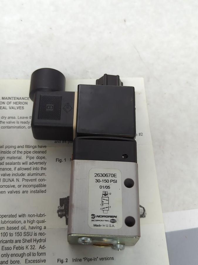 NORGREN,2630670E-016N-G,PNEUMATIC SOLENOID VALVE NOS