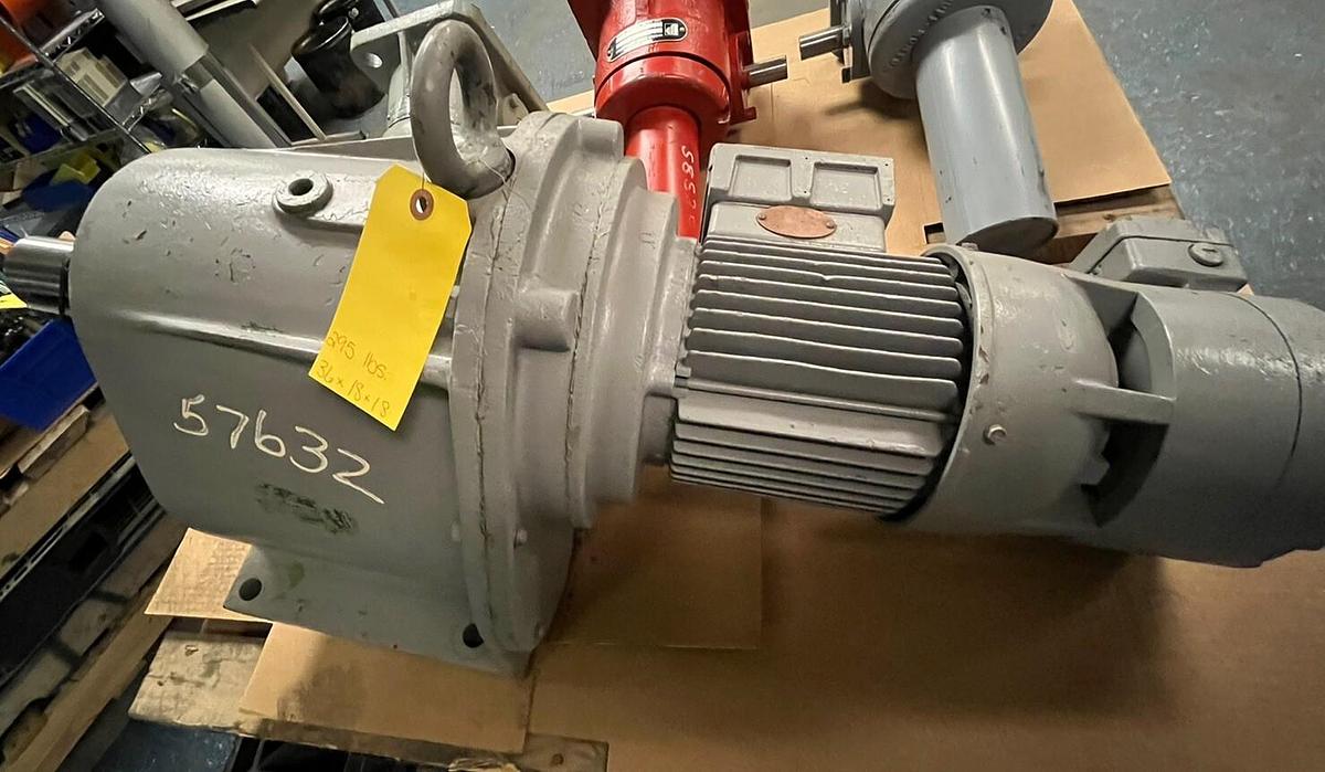 Used EBERHARD BAUER,G63-10/DK94-241-AS/M,GEARMOTOR 2HP 11.5 RPM 480V 3PH