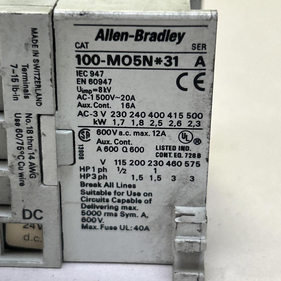 Used ALLEN BRADLEY,100-MO5N*31,CONTACTOR