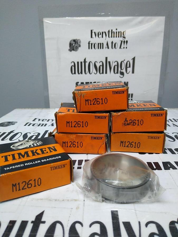 Used Timken,M12610,Roller Bearing Cup Lot of 6 NOS