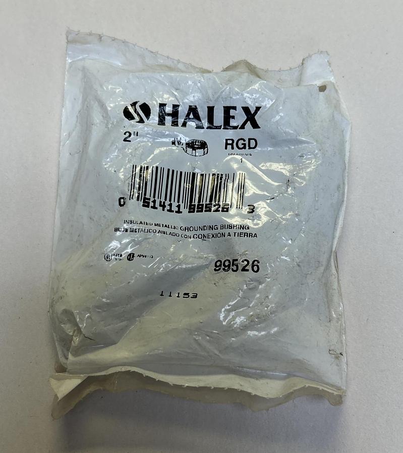 Used HALEX,99526,GROUNDING BUSHING INSULATED METALLIC 2INCH NEW
