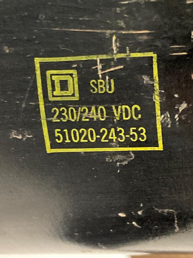 Used Square D,51020-243-53,DC Contactor Coil 230/240VDC