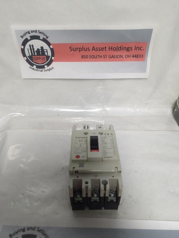 Used MITSUBISHI,NF32-SW,CIRCUIT BREAKER 3 AMP 3-POLE PRE-OWNED