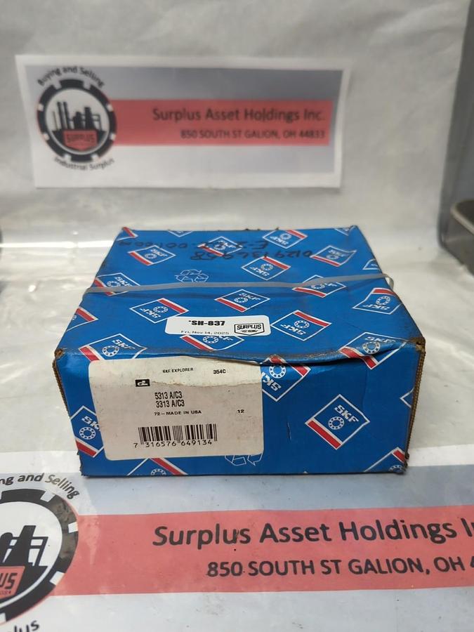 SKF,5313 A/C3 3313 A/C3,DOUBLE ROW ANGULAR CONTACT BEARING NOS