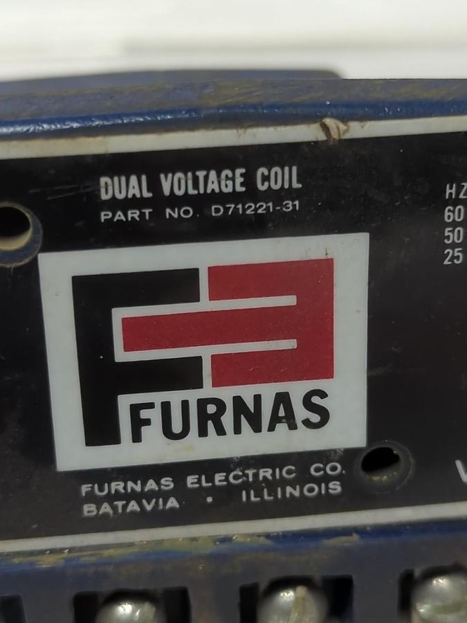 Used FURNAS,D71221-31,DUAL VOLTAGE COIL 110-120V 60HZ 110V 50HZ PRE-OWNED