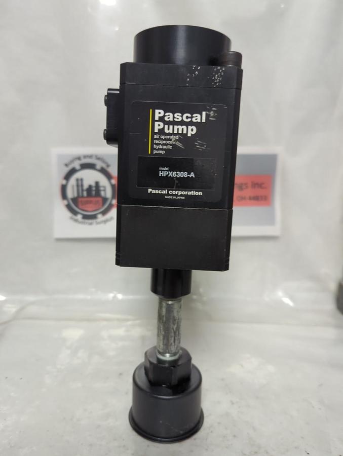 Used PASCAL,HPX6308-A,AIR OPERATED RECIPROCATE HYDRAULIC PUMP W/ ATTACHMENT PRE-OWNED