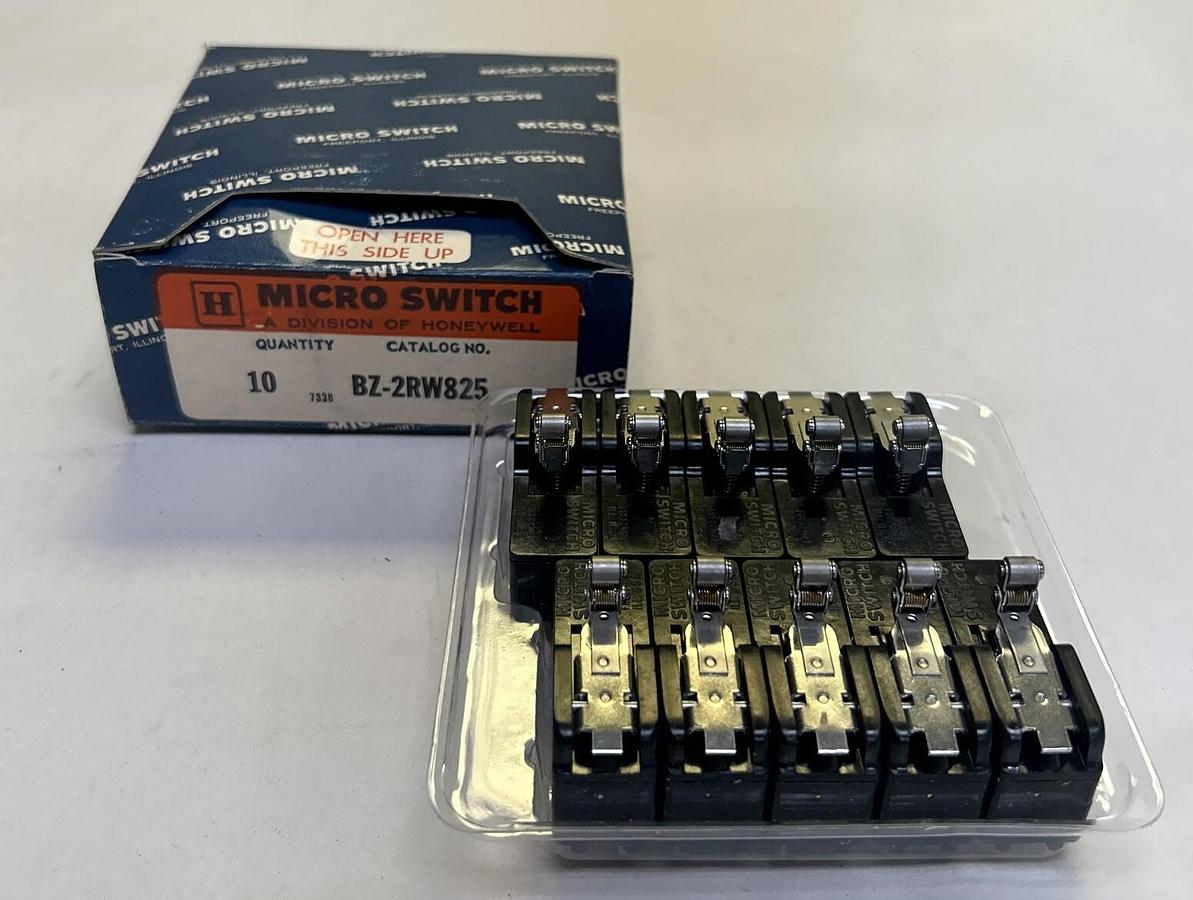 HONEYWELL MICROSWITCH,BZ-2RW825,ROLLER LEVER BASIC SWITCH LOT OF 10 NEW