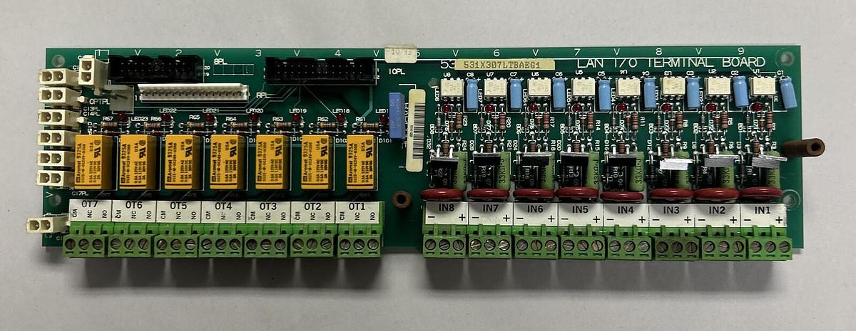 Used GENERAL ELECTRIC,531X307LTBAEG1,LAN I/O TERMINAL BOARD