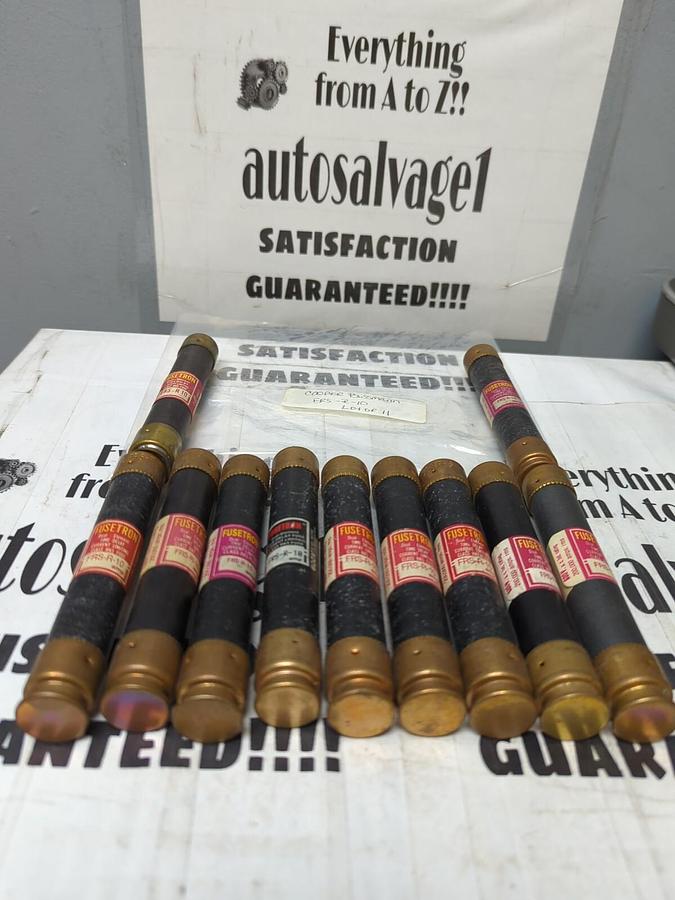 COOPER BUSSMANN,FRS-R-10,FUSETRON 10 AMP FUSES LOT OF 11 NOS