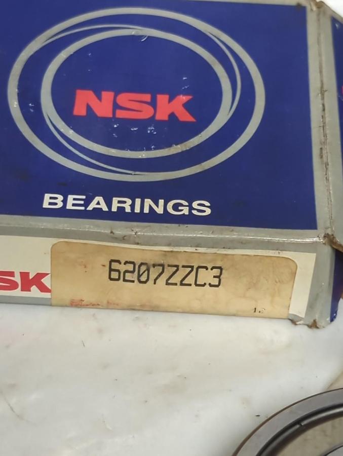 NSK,6207ZZC3,BALL BEARING LOT OF 2 NOS