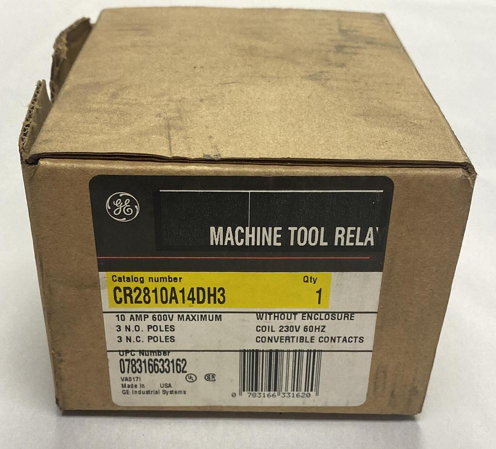 General Electric,CR2810A14DH / CR2810A14DH3, Machine Tool Relay NOS