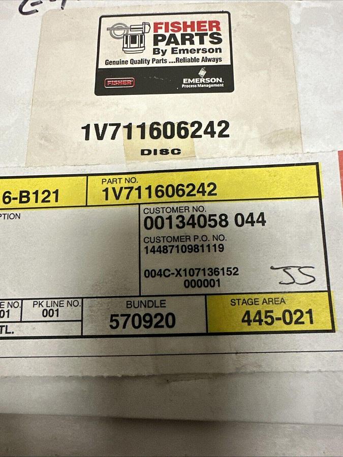 Used Fisher,1V711606242,4" Disk