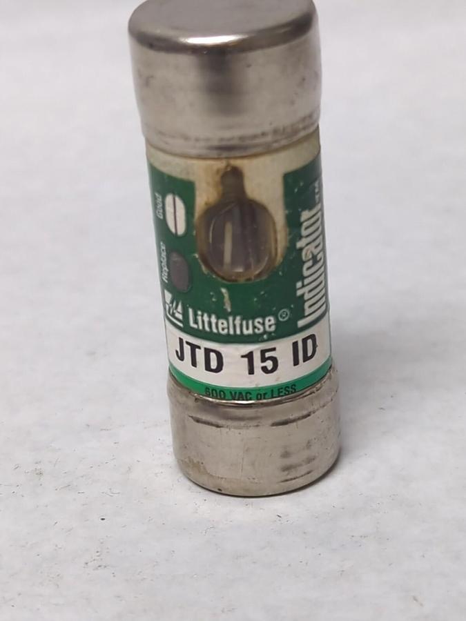 Used LITTELFUSE,JTD 15ID,INDICATOR 15 AMP FUSE PRE-OWNED