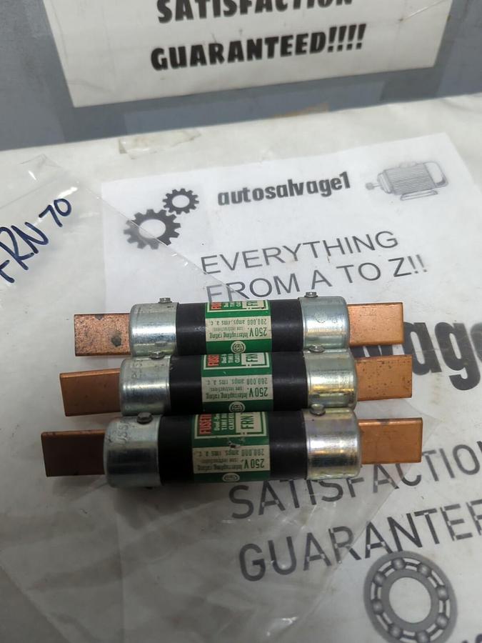 COOPER BUSSMANN,FRN-70,FUSETRON 70 AMP FUSES LOT OF 3 NOS