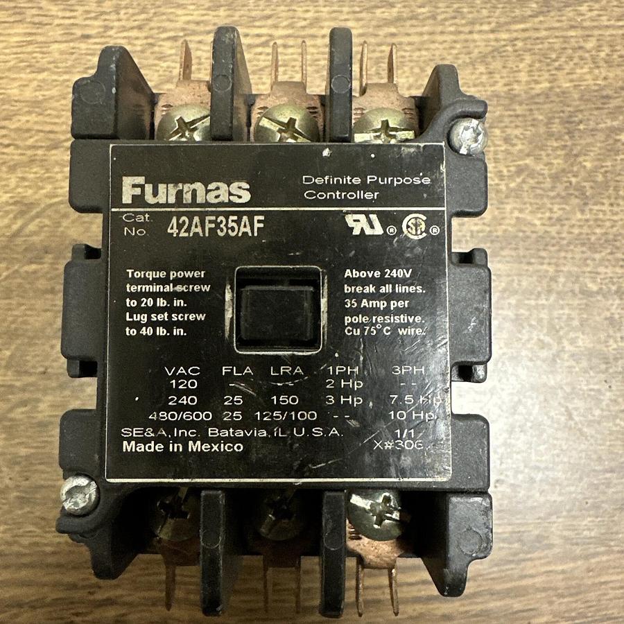 Used Furnas,42AF35AF,Definite Purpose Controller 110/120v coil