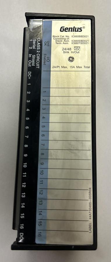 Used GE FANUC,IC660BBD021,GENIUS SINK I/O BLOCK