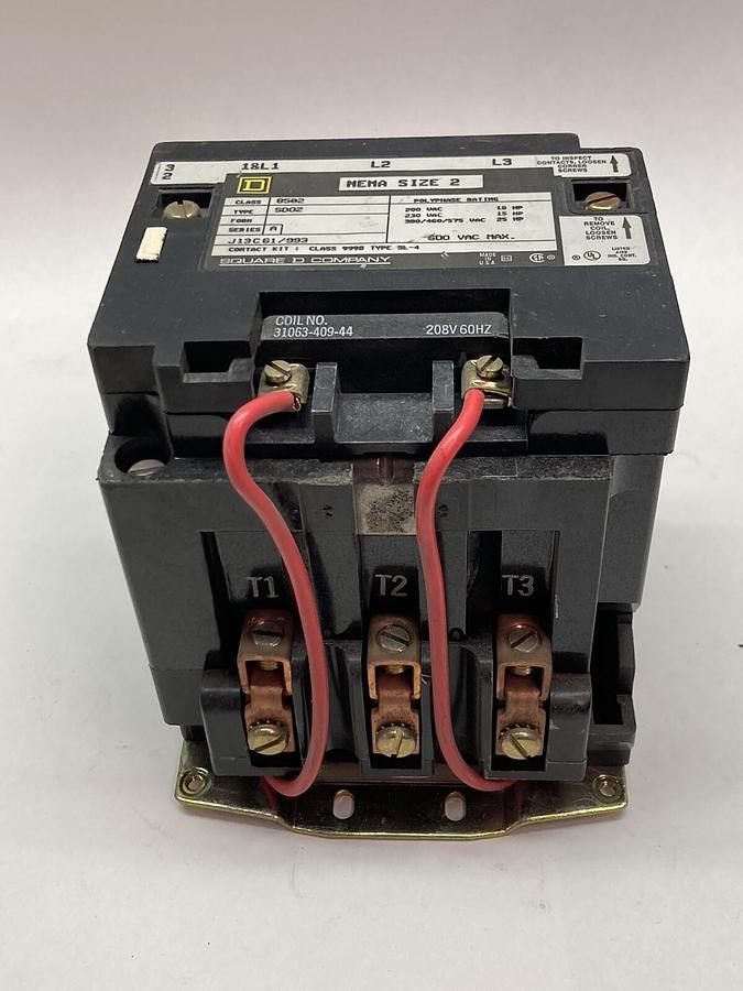 Square D,8502-SD02,Nema Size 2 Magnetic Contactor 600V