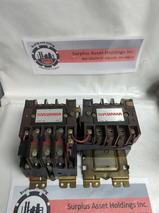 Used SYLVANIA,T30U031,REVERSING STARTER 27 AMPS SIZE 1 600V TYPE M PRE-OWNED