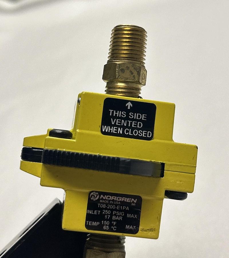 Used NORGREN,T08-200E1PA,SHUT-OFF VALVE