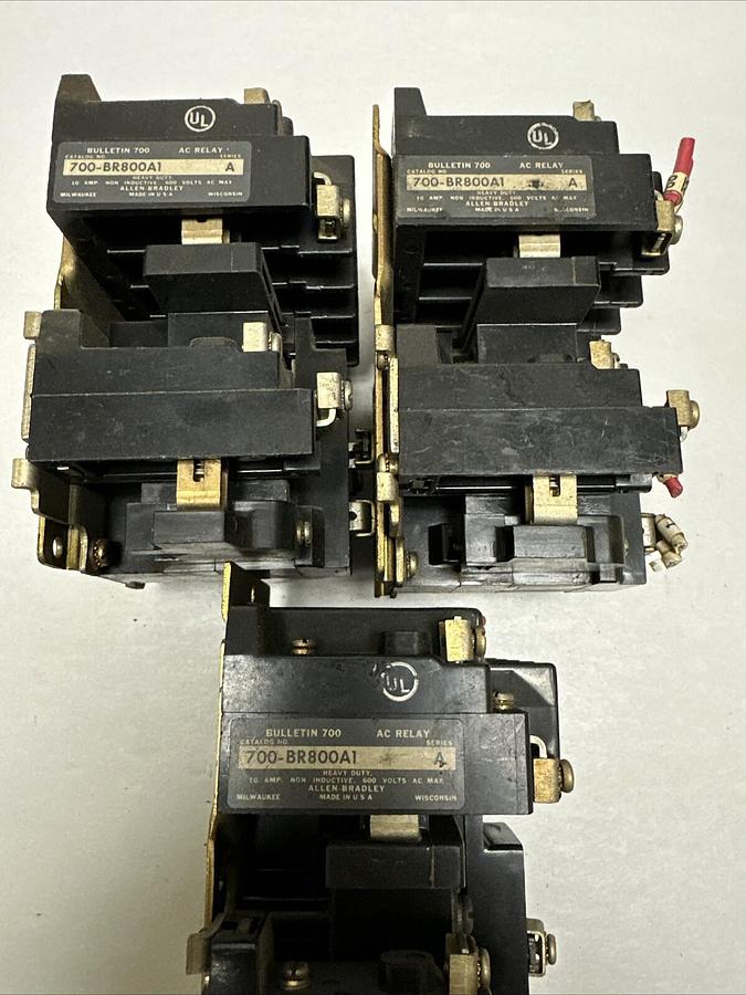 Used Allen Bradley,700-BR800A1,AC Control Relay LOT of 3