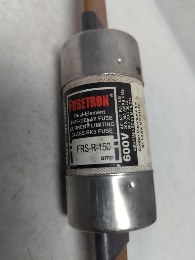 Used COOPER BUSSMANN,FRS-R-150,FUSETRON 150 AMP FUSE PRE-OWNED