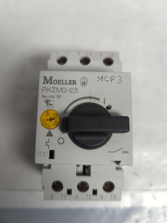 Used MOELLER,PKZN10-2.5,MOTOR STARTER CIRCUIT BREAKER SER0NO. 02 PRE-OWNED
