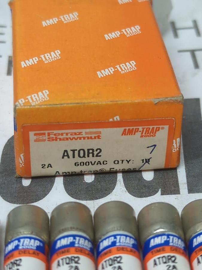 FERRAZ SHAWMUT,ATQR2,AMP TRAP 2 AMP FUSES LOT OF 7 NEW