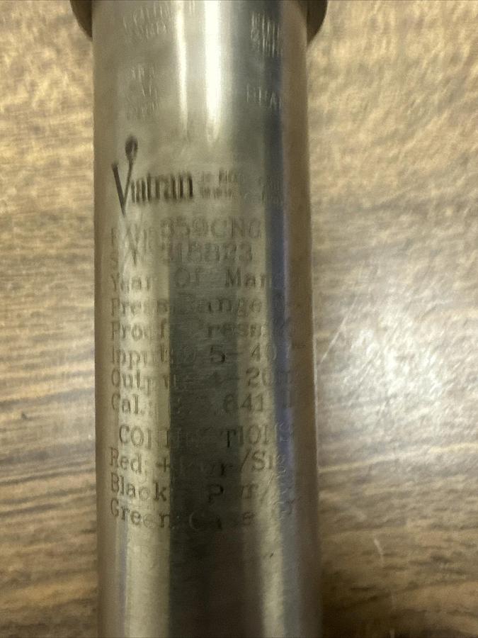 Used Viatran,359CNG,Pressure Transducer 0-100 in WGC