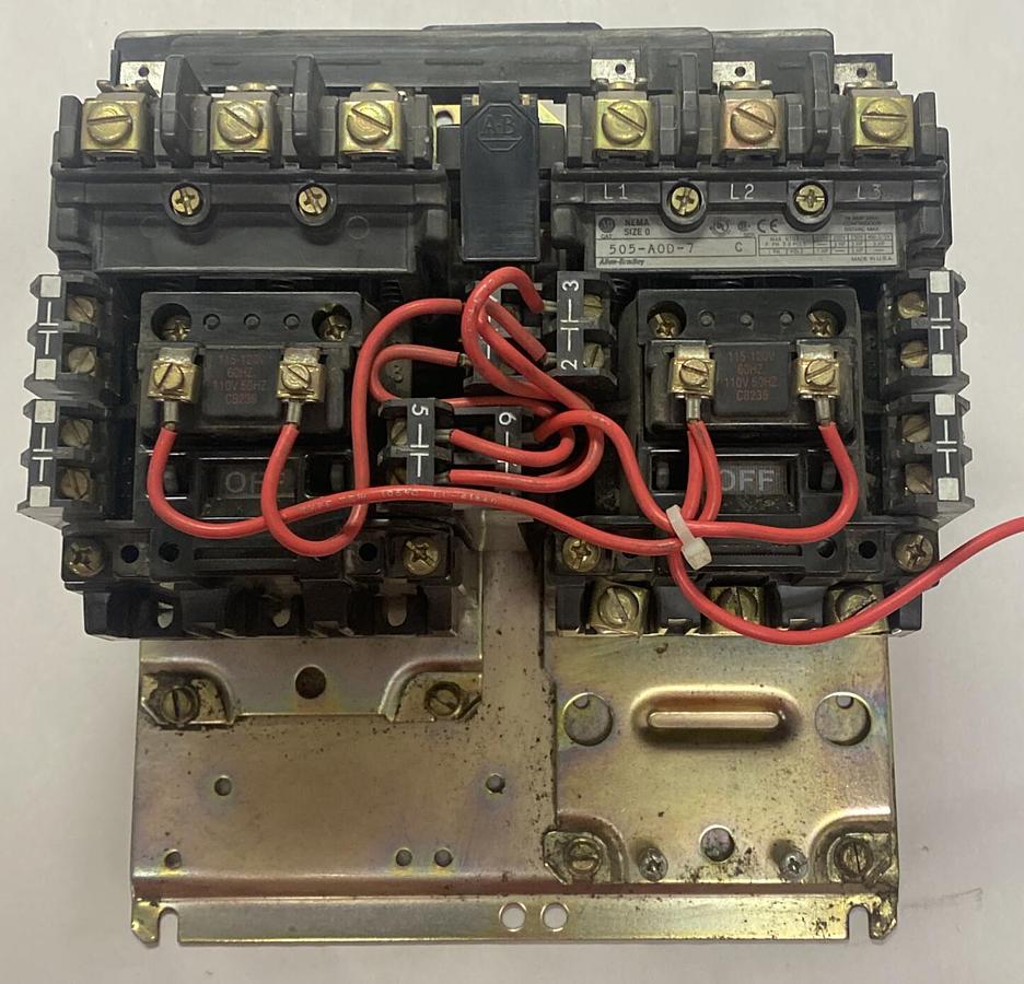 ALLEN BRADLEY,505-AOD-7,SER C REVERSING STARTER SIZE 0 18A 600V NOS