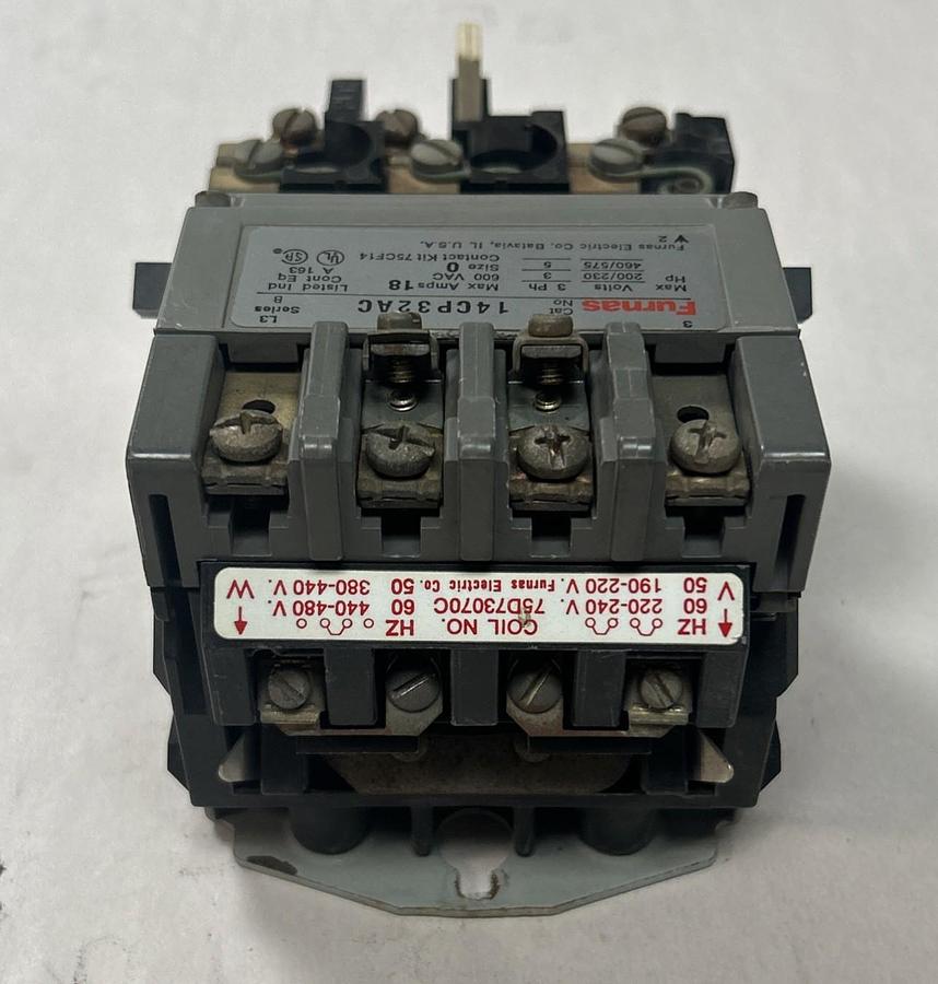 Used FURNAS,14CP32AC,MOTOR STARTER SIZE 0 18A 600V