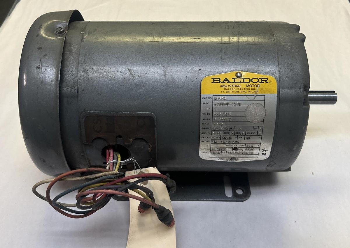 Used BALDOR,M3556,MOTOR 1HP 1140RPM 230/460V 3PH 56/56H FRAME