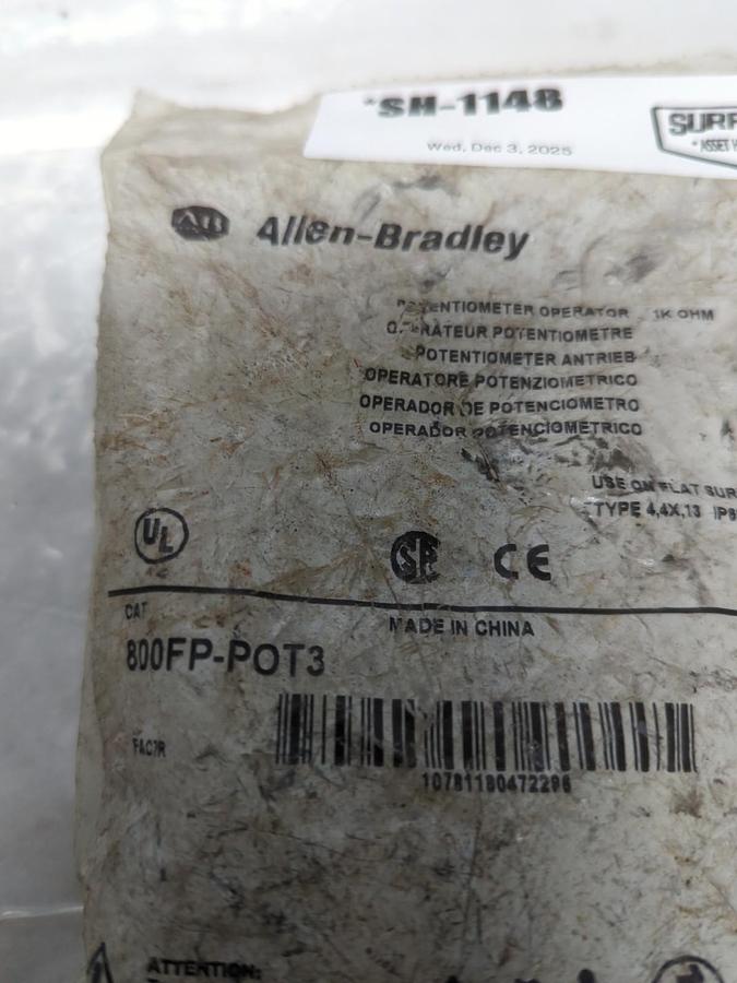 ALLEN BRADLEY,800P-POT3,SERIES A POTENTIOMETER OPERATOR NOS