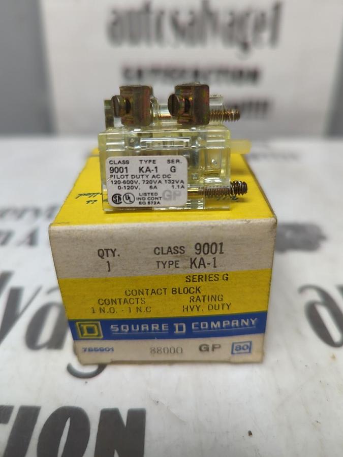 SQUARE D,KA-1,FINGER SAFE CONTACT BLOCK NEW