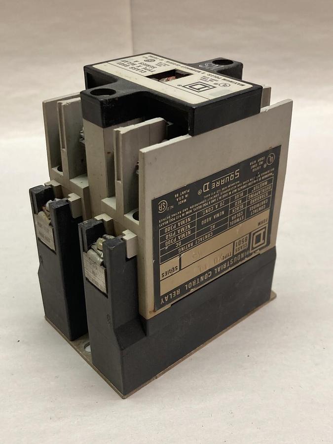 Used Square D,Class 8501 Type X0 40,Industrial Control Relay Cool Rating 24/60